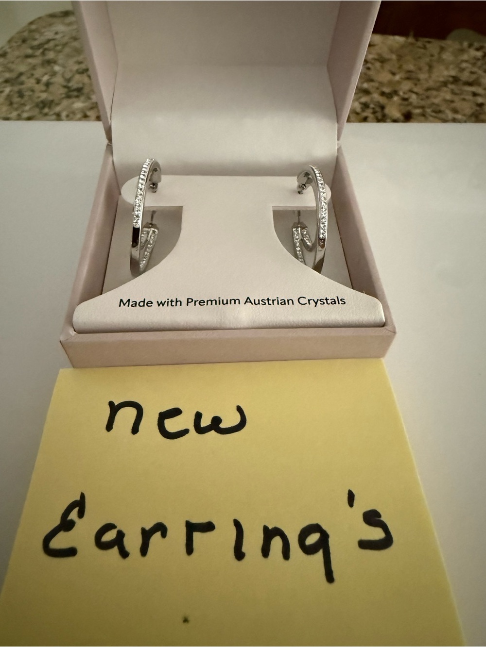 Silver Crystal-Studded Hoop Earrings - Elegant Sparkle